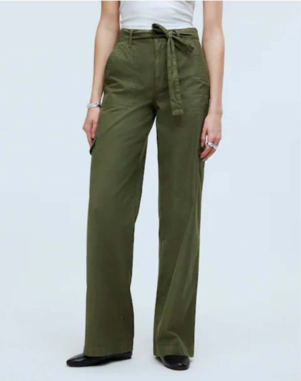 Griff Superwide-Leg Cargo Pants in Garment Dye